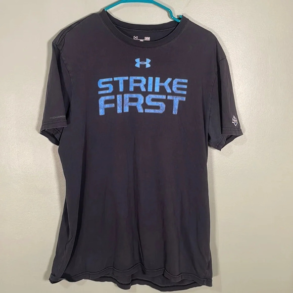 Under Armour Strike First Loose Fit Short Sleeve T-shirt Black size L - Picture 1 of 6